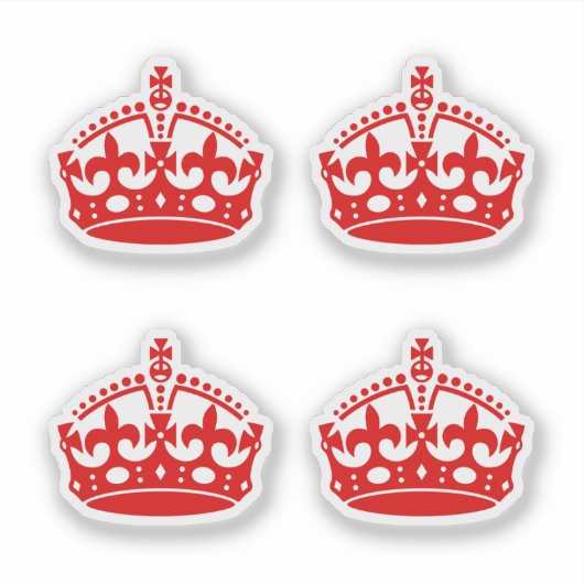 4 Behalten Calm Crown Red Aufkleber (Vorderseite)