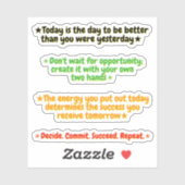 4 Best Motivational Quotes of all Time | Daily Aufkleber (Blatt)