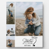 4 Best Stepmom Ever Custom Photo Collage Fotoplatte (Vorderseite)