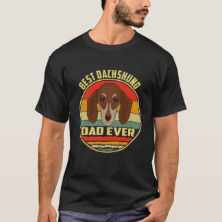 4 Bester Dachshund-Vater Aller Zeiten T-Shirt