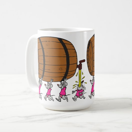 4 betrunkene Mäuse Kaffeetasse (Vorderseite Links)