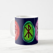 4 Bindungs-Rune-Tasse Kaffeetasse (Vorderseite Links)