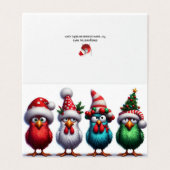 4 BIRDS Folded Card (Außenseite Aufgefaltet)