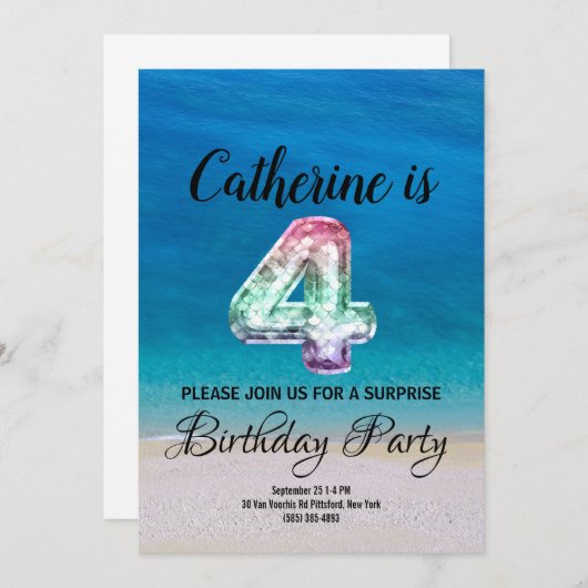 4. Birthday Einladung (Vorne/Hinten)