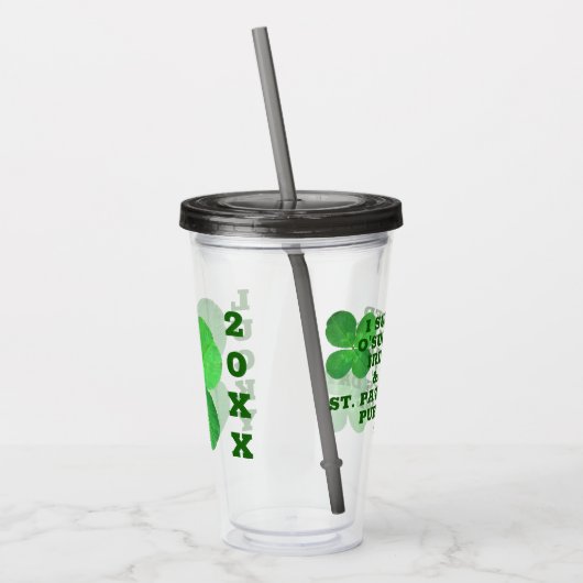 4 Blatt-Klee-cooler irischer BarPub fördernd Acryltrinkbecher (Links)