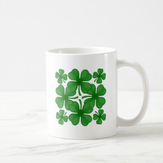 4 Blatt Klee Kaffeetasse (Rechts)