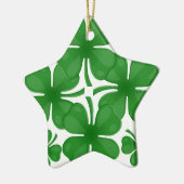 4 Blatt Klee Keramik Ornament (Links)