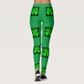 4-Blatt-Klee Leggings von dalDesignNZ (Rückseite)