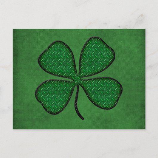 4 Blatt Klee Postkarte (Vorderseite)