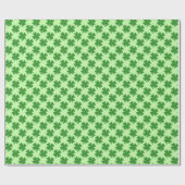 4-Blatt-Klee St. Patrick's Day Hellgrün Geschenkpapier (Flach)