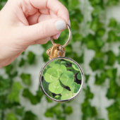 4 Blatt-Klee-viel Glück-Charme Schlüsselanhänger (Hand)