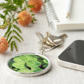 4 Blatt-Klee-viel Glück-Charme Schlüsselanhänger (Seite)