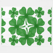 4 Blatt Kleeblatt Fleecedecke (Vorderseite (Horizontal))