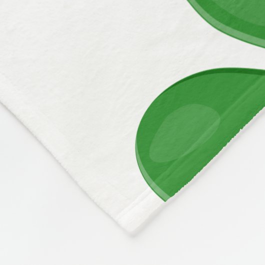 4 Blatt Kleeblatt Fleecedecke (Ecke)