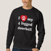 4 Blinde ich Liebe mein Türbell Barking Hund Herz Sweatshirt (Vorderseite)