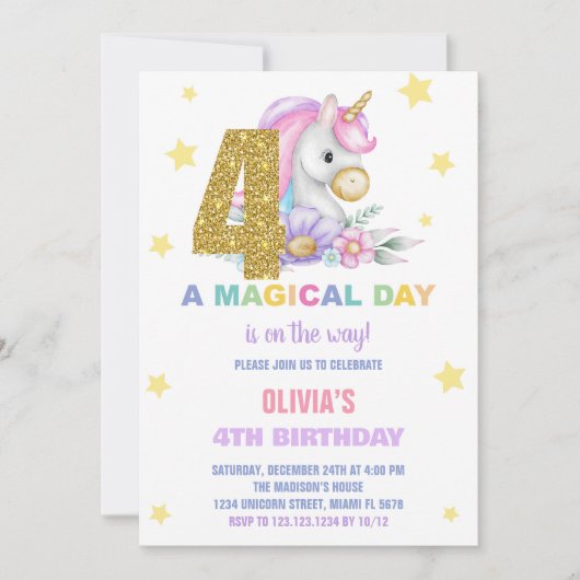 4. Blumenhorn Einladung zum Geburtstag (Vorderseite)