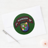 4. Bn, 75. Ranger Regiment - Im Flugzeug Runder Aufkleber (Umschlag)