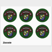 4. Bn, 75. Ranger Regiment - Im Flugzeug Runder Aufkleber (Blatt)