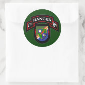 4. Bn, 75. Ranger Regiment - Im Flugzeug Runder Aufkleber (Tasche)