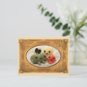 4 Bohnen Postkarte (Stehend Vorderseite)