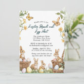 4 Brunch und Eierspeisen Brunch und Ostereierjagd Einladung (Stehend Vorderseite)