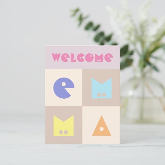 4 Buchstaben Geburtsgeburt Kind Name Karte Gratula (Stehend Vorderseite)