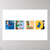 4-Buchstaben Name Board Game Alphabet Poster (Vorne)