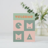 4-Buchstaben Name neue Mädchen Eltern gratulieren Postkarte (Stehend Vorderseite)