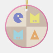 4 Buchstaben Neugeburt Mädchenname Kinderzimmer De Keramik Ornament (Vorne)