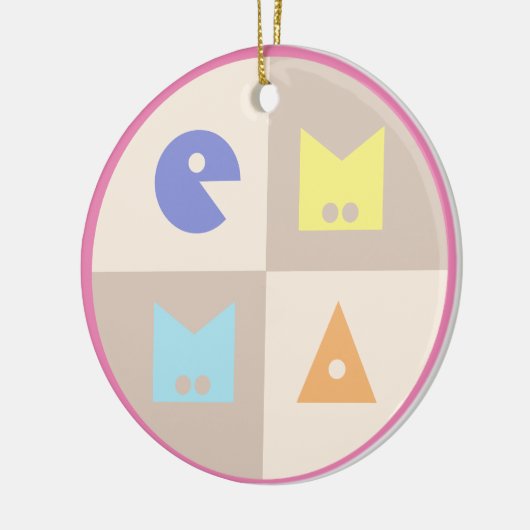 4 Buchstaben Neugeburt Mädchenname Kinderzimmer De Keramik Ornament (Links)