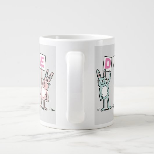4 Buchstabenname Fun Kanbit Design Jumbo-Tasse (Rückseite)