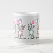 4 Buchstabenname Fun Kanbit Design Jumbo-Tasse (Vorderseite)