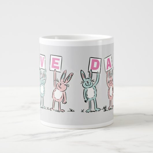 4 Buchstabenname Fun Kanbit Design Jumbo-Tasse (Vorderseite)