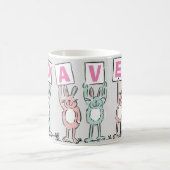 4 Buchstabenname Fun Kanbit Design Kaffeetasse (Mittel)