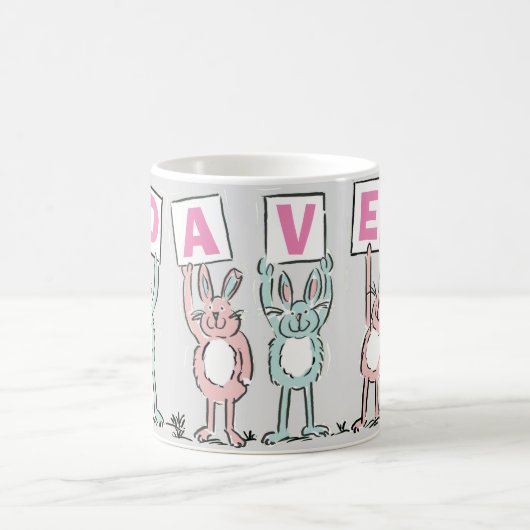 4 Buchstabenname Fun Kanbit Design Kaffeetasse (Mittel)