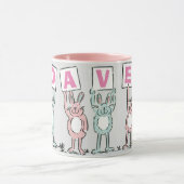 4 Buchstabenname Fun Kanbit Design Tasse (Zentrum)