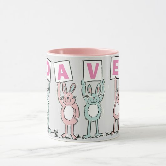 4 Buchstabenname Fun Kanbit Design Tasse (Zentrum)