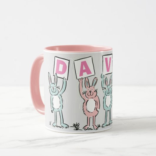 4 Buchstabenname Fun Kanbit Design Tasse (Vorderseite Links)