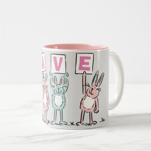 4 Buchstabenname Fun Kanbit Design Zweifarbige Tasse (VorderseiteRechts)