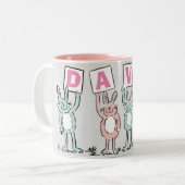 4 Buchstabenname Fun Kanbit Design Zweifarbige Tasse (Vorderseite Links)