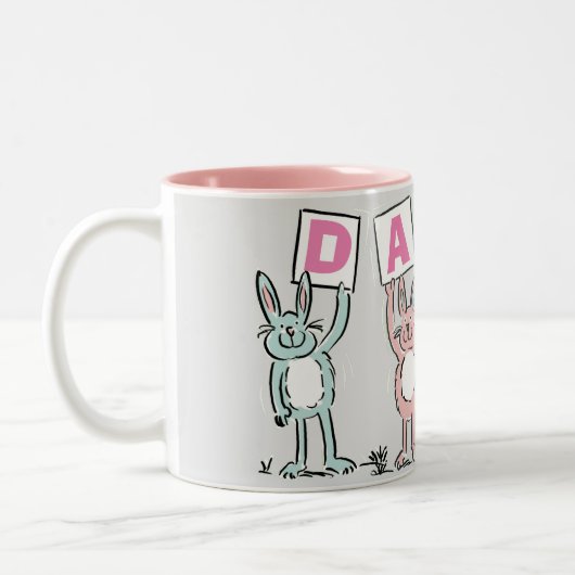 4 Buchstabenname Fun Kanbit Design Zweifarbige Tasse (Links)