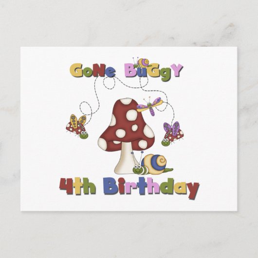 4. Bug Geburtstagsgeschenke Postkarte (Vorderseite)