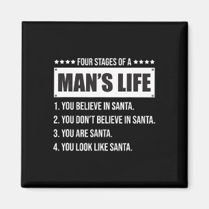 4 Bühnen von einem Mann lebenslustigen Weihnachtsf Magnet