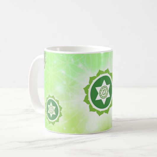 4. Chakra Heart Chakra Kaffeetasse (Vorderseite Links)