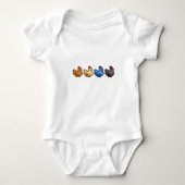 4 Chickens Stardew Valley Baby Strampler (Vorderseite)