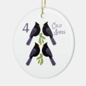 4 Colly Birds Keramik Ornament (Links)