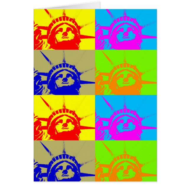 4 Color Pop Art Lady Liberty (Vorne)