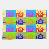 4 Color Pop Art Lady Liberty Geschirrtuch (Horizontal)