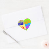 4 Color Pop Art Lady Liberty Herz-Aufkleber (Umschlag)