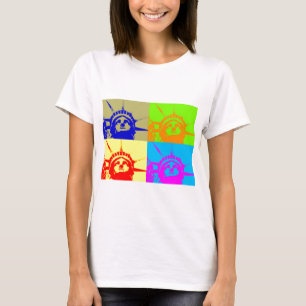 4 Color Pop Art Lady Liberty T-Shirt